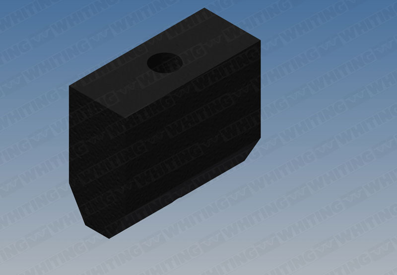 1` Rubber Track Stop Bumper